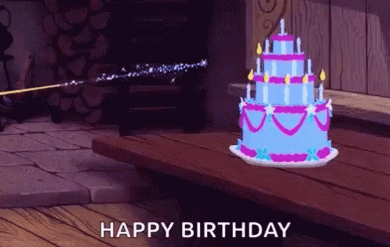 Happy 16Th Birthday Animated Cartoon Princess Cake GIF