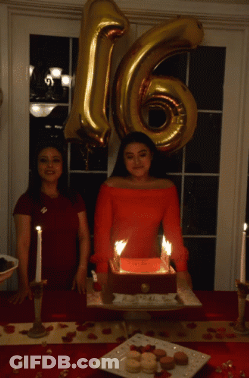 Happy 16Th Birthday Blow Candles Celebration GIF