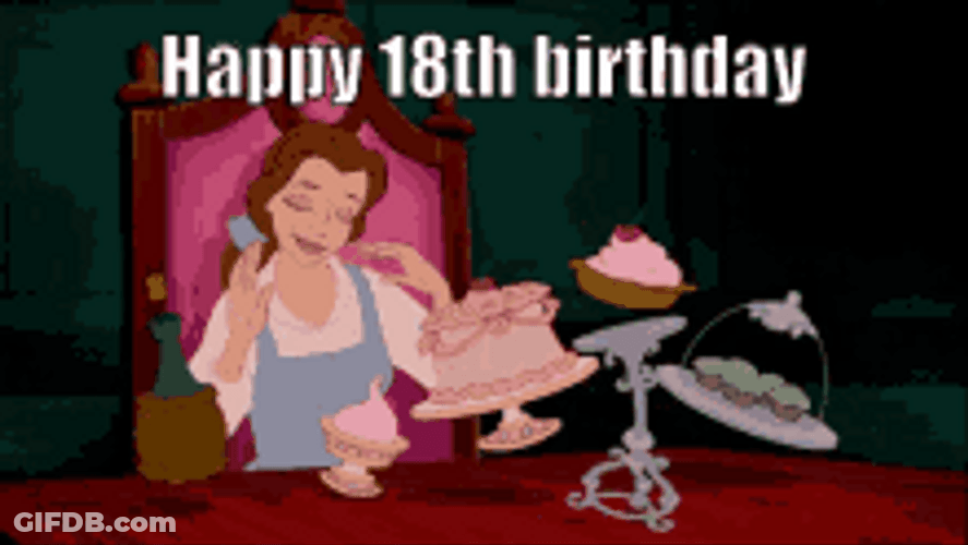 Happy 18 Birthday Belle Beauty And The Beast GIF