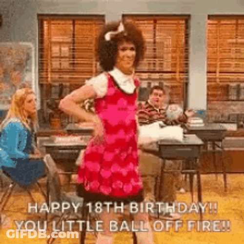 Happy 18 Birthday Gilly Dancing SNL GIF