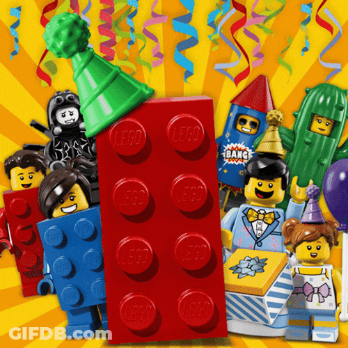 Happy 1St Birthday Lego Characters GIF