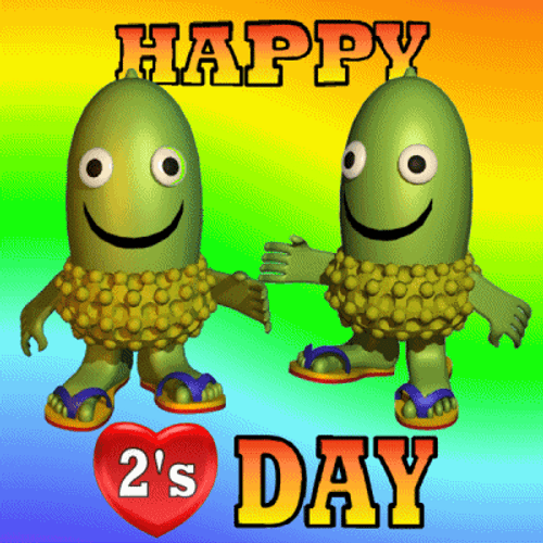 Happy 2'S Day Acorns GIF