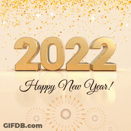 Happy 2022 Golden New Year GIF