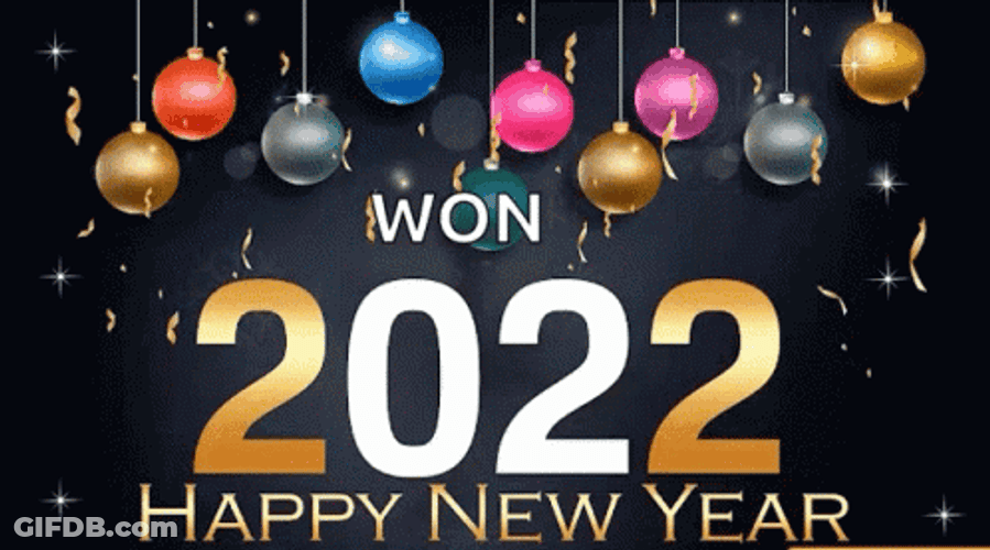 Happy 2022 New Year Won GIF