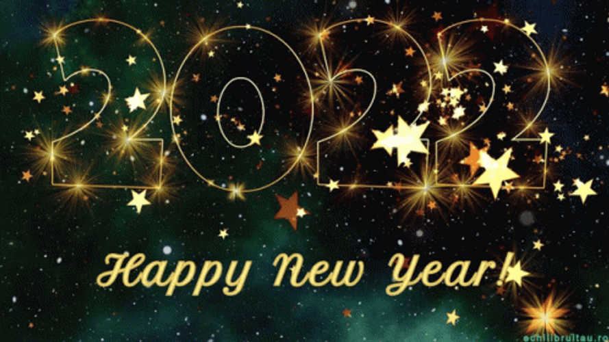 Happy 2022 New Years Eve Glitters GIF
