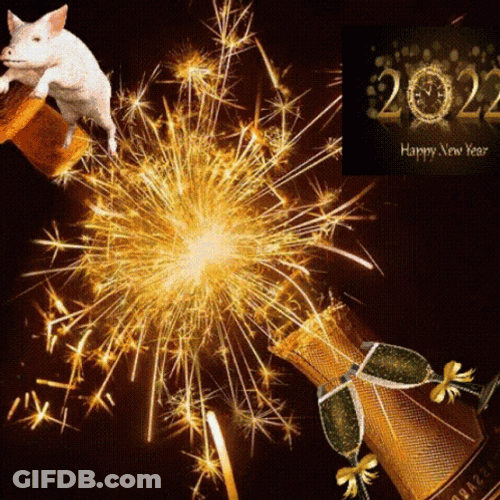 Happy 2022 Party Lighting GIF
