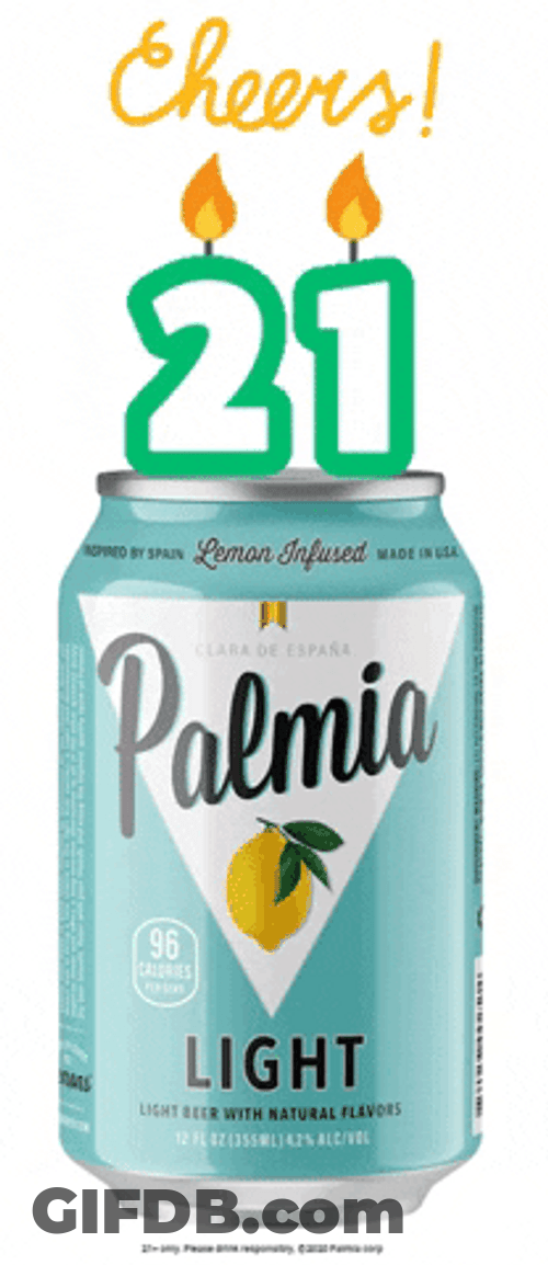 Happy 21St Birthday Palmia Cheers GIF