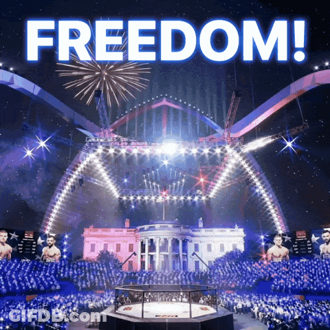 Happy 250Th Poster With Boxing Ring At White House GIF