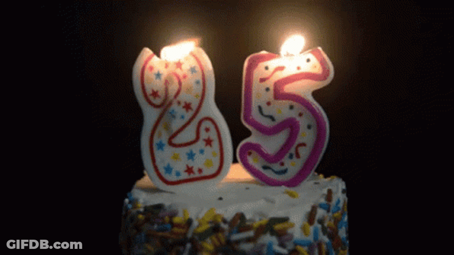 Happy 25Th Anniversary Candle Blow GIF