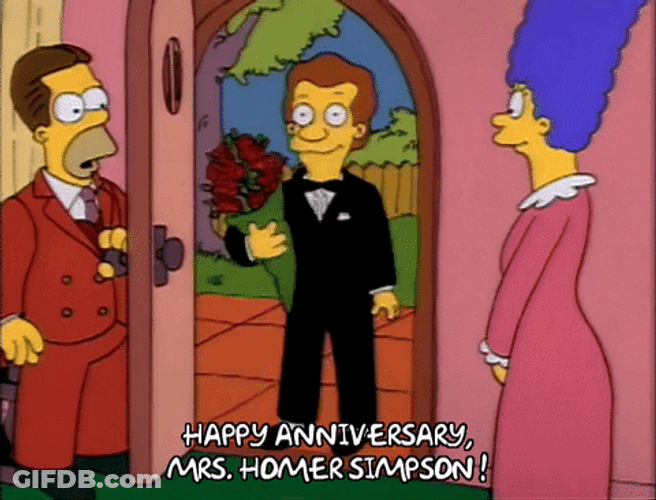 Happy 25Th Anniversary Mrs. Simpson GIF