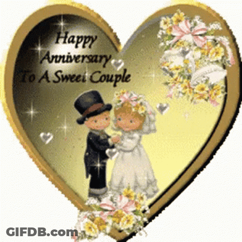Happy 25Th Anniversary Sweet Couple GIF