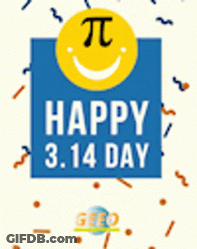 Happy 3.14 Day Sign Smiling Face GIF