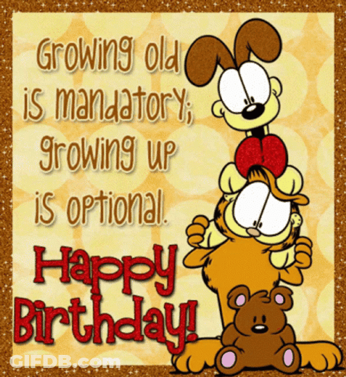 Happy 40Th Birthday Garfield Greetings GIF