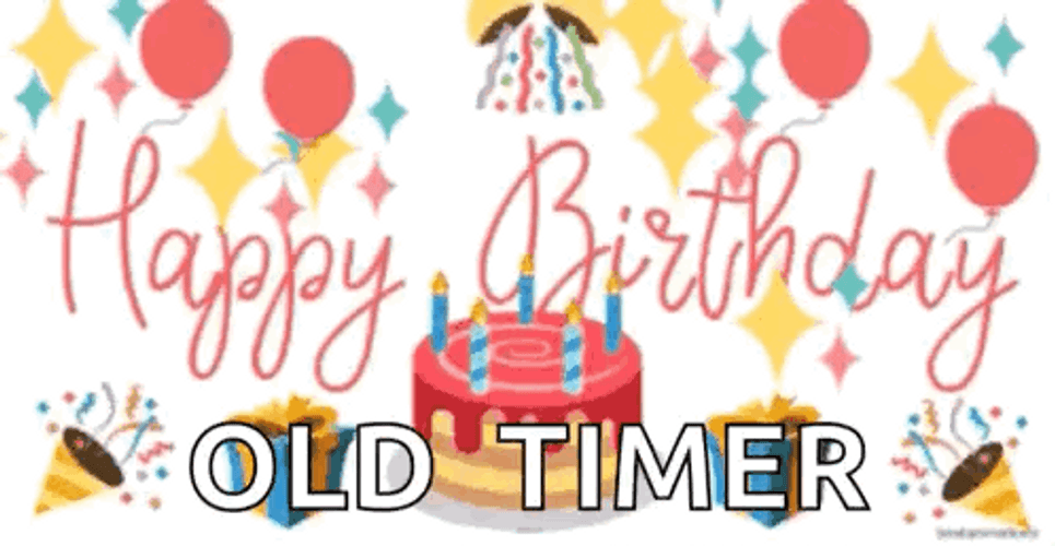 Happy 40Th Birthday Old Timer Cakes GIF