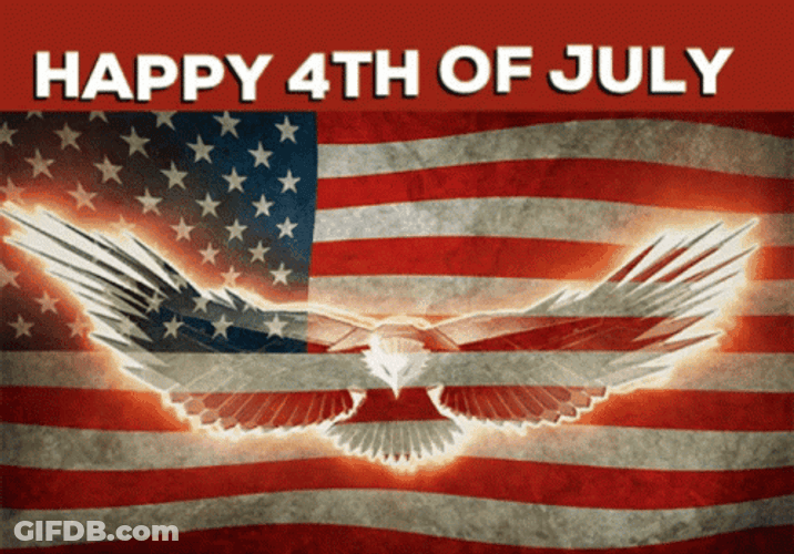 Happy 4Th Eagle And Flag Of America GIF