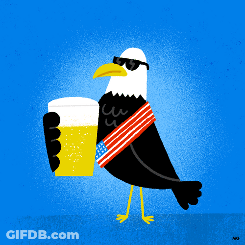 Happy 4Th Eagle Beer GIF