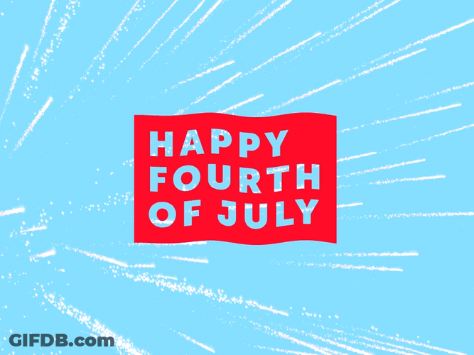 Happy 4Th Of July Aesthetic Graphic Animation Greeting GIF