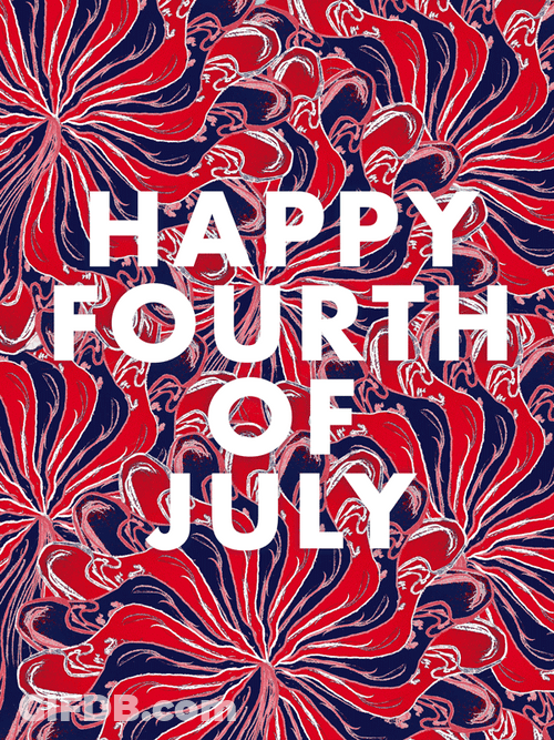 Happy 4Th Of July Aesthetic Pattern Swirls GIF