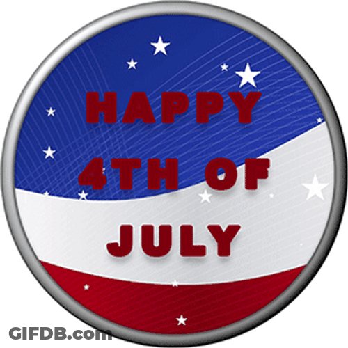 Happy 4Th Of July American Badge Logo Stars Sparkling GIF