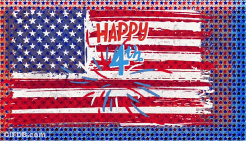 Happy 4Th Of July American Flag Card GIF