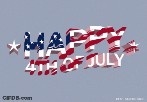 Happy 4Th Of July American Flag Poster GIF