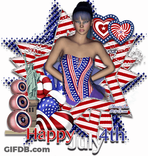 Happy 4Th Of July American Girl US Pride GIF