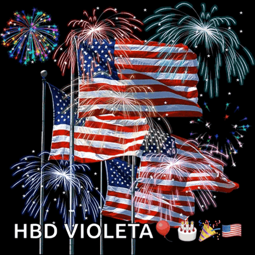 Happy 4Th Of July Birthday Violeta GIF