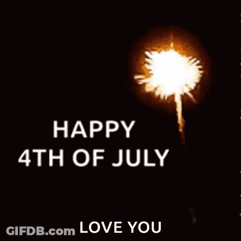Happy 4Th Of July Card With Fireworks GIF