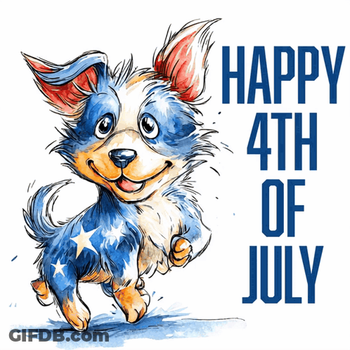 Happy 4Th Of July Chihuahua Greeting Card GIF