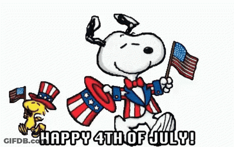 Happy 4Th Of July Cute Snoopy Celebration GIF