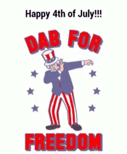 Happy 4Th Of July Dabbing Uncle Sam GIF