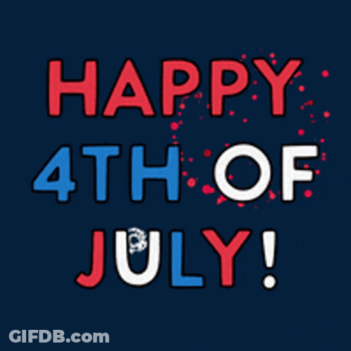 Happy 4Th Of July Dark Blue Background Poster GIF