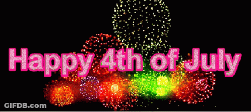 Happy 4Th Of July Fireworks American Flag GIF