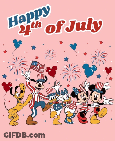 Happy 4Th Of July Mickey Mouse And Friends GIF