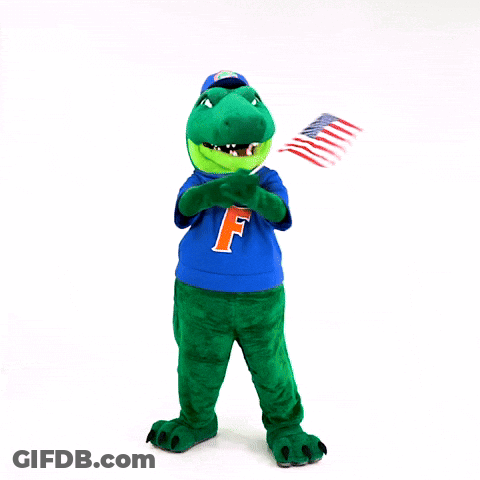 Happy 4Th Of July Poster With Rainbow Flag GIF