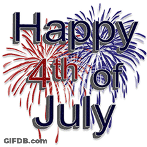 Happy 4Th Of July Red Blue Fireworks GIF
