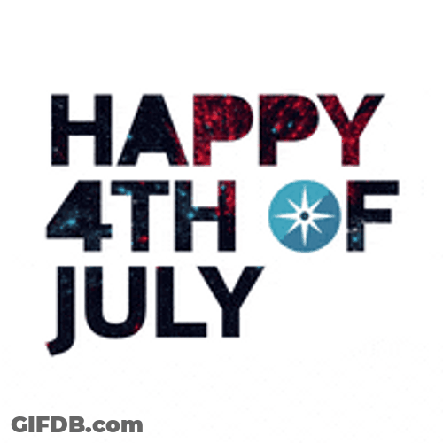 Happy 4Th Of July Simple Greeting Animation GIF