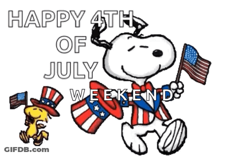 Happy 4Th Of July Snoopy And Woodstock GIF