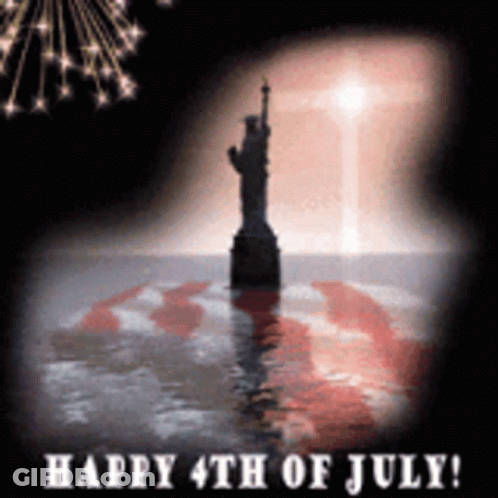 Happy 4Th Of July Statue Of Liberty GIF