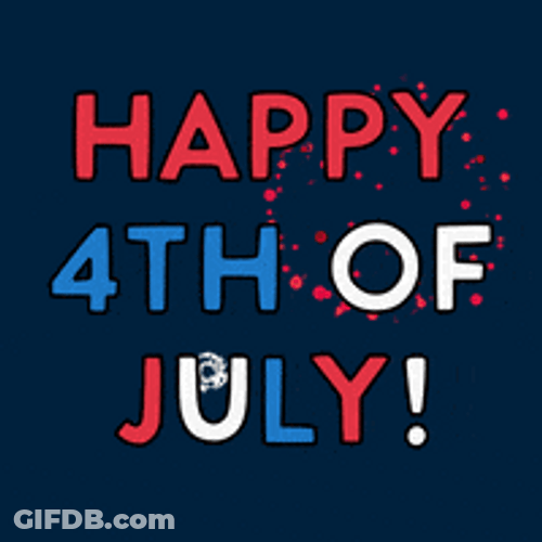 Happy 4Th Of July Text Motion Graphic Animation GIF