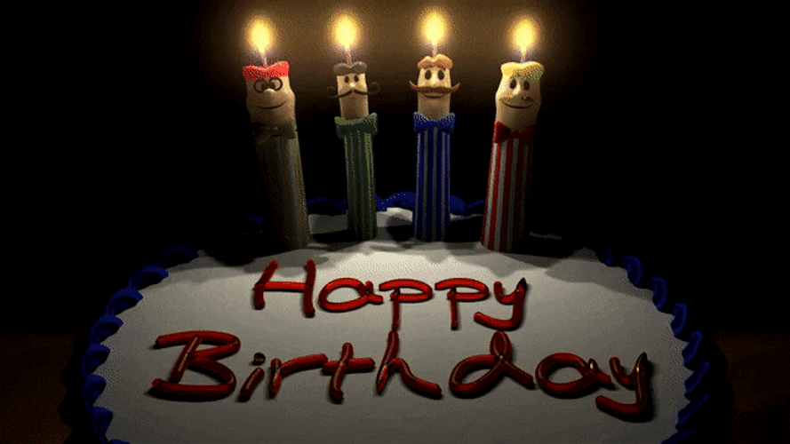 Happy 50Th Birthday Candle Cute Singing GIF