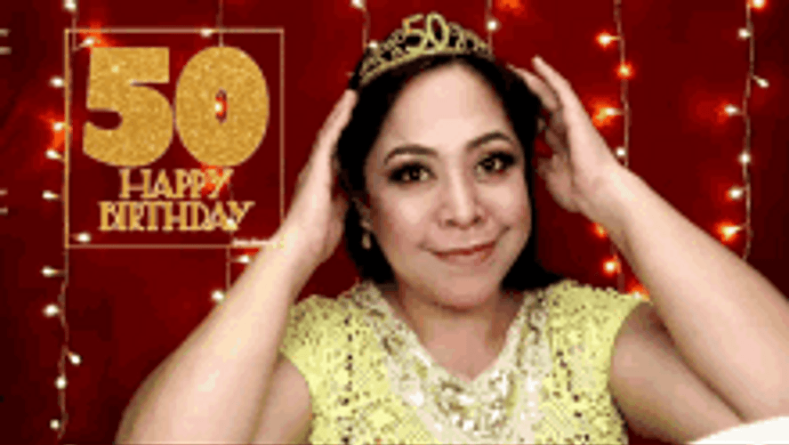 Happy 50Th Birthday Happy Tiara Girl GIF