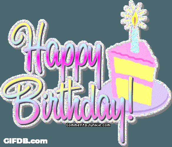 Happy 60Th Birthday Cake Slice Computer Design GIF