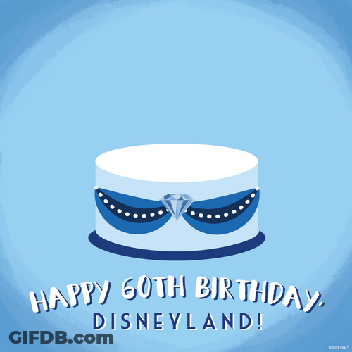 Happy 60Th Birthday Disneyland Theme Design GIF