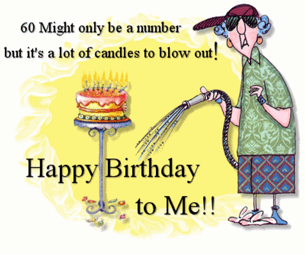 Happy 60Th Birthday Grandma With Waterhose FunArt GIF