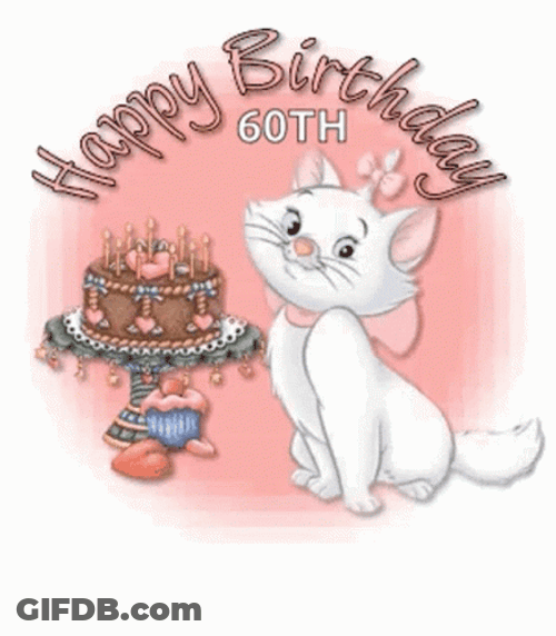 Happy 60Th Birthday Marie Cat GIF