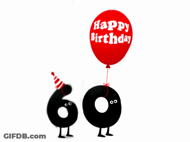 Happy 60Th Birthday Number Zero Landing GIF