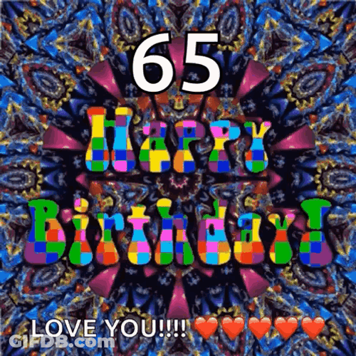 Happy 65Th Birthday Message GIF