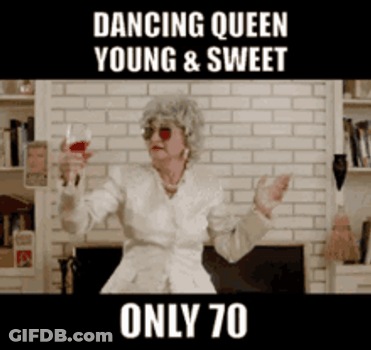 Happy 70Th Birthday Dancing Queen Young Sweet GIF