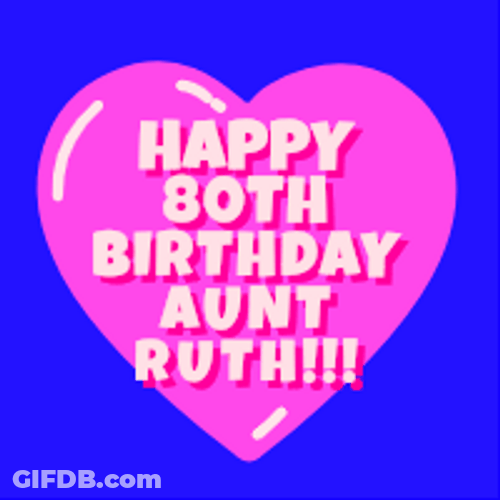 Happy 80Th Birthday Aunt Ruth GIF